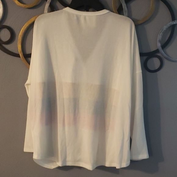 Womens Button Down Color Block Sweater - Picture 5 of 8